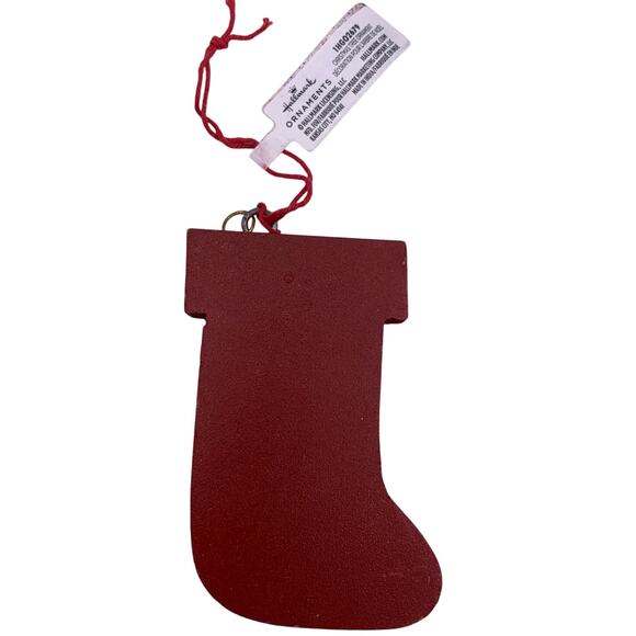 Hallmark Red Beaded Christmas Stocking (1HGO2679) Santa Suit Tree Ornament NWT - Picture 5 of 5